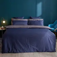 在飛比找蝦皮商城優惠-戀家小舖 台灣製床包 單人床包 床單 極致深藍 100%精梳