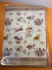 Couleur Nature Table Runner Linen Print Rabbits And Berries 16”X90” Bruno Lamy