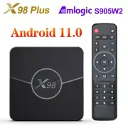 X98 Plus TV Box Android 11 Amlogic S905W2 Quad Core 4GB+64GB 4K HDR AV1 BT WIFI