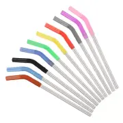 10 Pcs Drinking Buckets with Lids and Straws Reusable Spoon