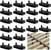 Esforzarse Pack of 20 Slatted Base Brackets for Slatted Base End Caps and Plastic Slatted Base Caps Replacement Part Platform Replacement 55mm Black