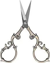 Retro Scissors, DIY Vintage Small Embroidery Cutting Tools, Can Be Used in Embroidery, Sewing, Eyebrow Shaping (Green Patina)