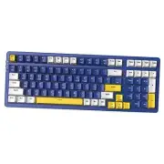 Wireless/Wired Mechanical Keyboard, Triple Brown Switch-Dark Blue & Yellow