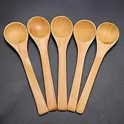30pcs Inherent Wooden Spoons Mini Wooden Cooking Ladles Kitchen Condiment Tool