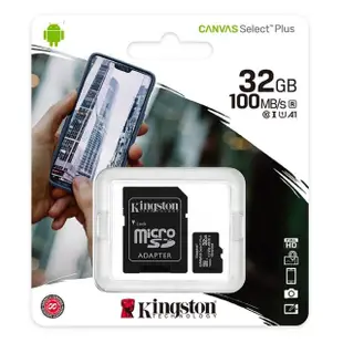 【Kingston 金士頓】32GB 100MB/s microSDHC UHS-I U1 A1 V10 記憶卡(SDCS2/32GB 平輸)