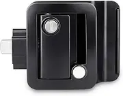 Compatible for RV Trailer Camper Entry Door Lock Handle Zinc Alloy Security RV Door Lock Replacement with Deadbolt Computer Key Door Handle(Black)