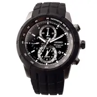在飛比找PChome24h購物優惠-SEIKO 自我極限鬧鈴賽車錶(黑)