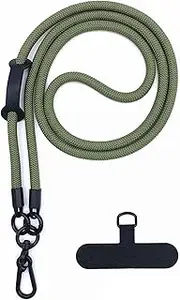 Cellphone Phone Lanyard Strap Wrist Lanyard Universal Adjustable Detachable Nylon Crossbody Cell Phone Lanyard Neck Strap with Hook Wrist Strap with Phone Patch for Most Smartphones (Green)