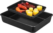 UTHCLO Oven Trays Baking Sheets Set Stainless Steel Baking Pan Oven Roasting Pan Rack