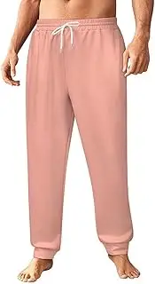 [Generic] Men's Sweatpants, Peach Pink-397, Polyester Joggers, Sweatpants Jogging Pants for Workout Running