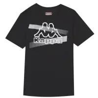 在飛比找momo購物網優惠-【KAPPA】義大利 時尚男吸溼排汗圓領衫(黑 31184C