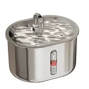 Pet Cat Water Fountain Filter Stainless Steel 25L Dispenser Dog Hydration Drinking Bowl Waterer Drinker Quiet USB Powered