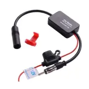 Signal Amplifier Anti-interference Metal Car Antenna Stereo Radio FM Booster Kit