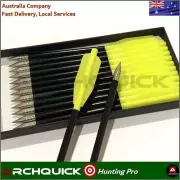 ARCHQUICK 12/24x 6.25" Crossbow Bolts Fixed Tips Aluminum Arrows Target Hunting