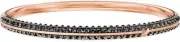 Swarovski Stone Blue on Rose Gold Plate Bangle Bracelet 5459265 NIB