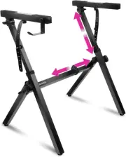 Foldable Piano Keyboard Stand - 54-88 Key Z Style Adjustable Digital Piano Stand