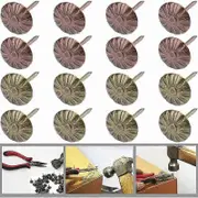 100 Pieces Upholstery Nails Upholstery Nails for Vintage Furniture Tacks Antique Bronze Upholstery Nail, for Wood Upholstery Furniture Decor