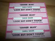 3 Sara Dash Sinner Man / Look But Don't Touch Jukebox Title Strips