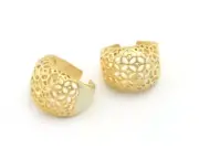 Matte Gold Plated Adjustable Ring brass (19mm 9US inner size) 2667