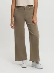 GUESS Women's Beige Bellflower Wide Leg Pants Size: 32, Elastane