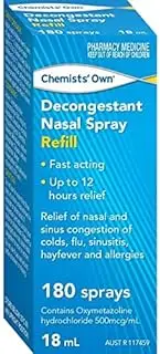 Chemists Own Decongestant Nasal Spray Refill 18Ml Generic Of Drixine