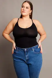 Black Seamless Sculpting Bodysuit