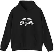 [X.Style] Just a Girl who Loves Chipotle Mexican Food ds011 Hoodie Black S