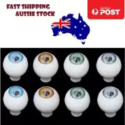 4 Pairs 14mm Doll Eyes BLUE BROWN GREEN GREY Eyeballs Round Plastic Reborn Dolls