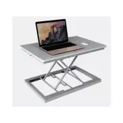 Adjustable Height Sit Stand Gray Ergonomic Desk Monitor Riser Converter