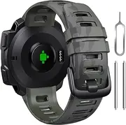 Bandkids 22mm Camouflage Band for Garmin Instinct Watch Bands,Soft Waterproof Silicone Replacement Watch Strap for Garmin Instinct 2 / Instinct Esports/Instinct Solar/Tide/Tactical