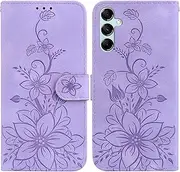 Compatible with Samsung Galaxy A54 5G Flip Kickstand Cover,Compatible with Samsung Galaxy A54 5G Card Slot Wallet Case Purple