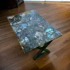 36"x24"Labradorite Stone Coffee & Dining Table Crystal Healin Gemstone Furniture