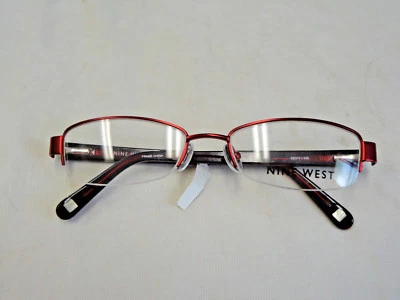 Nine West burgundy semi-rimless eyeglass frame NW1009