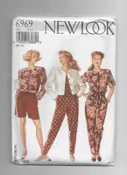 New Look Sewing Pattern 6969 Jacket Pants Shorts Jumpsuit Misses Size 8-18