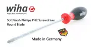 WIHA Tools Screwdriver SoftFinish 311 Phillips round blade PH2 x 200 Long Reach