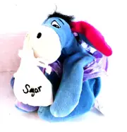 VINTAGE WALT DISNEY EEYORE SUGAR PLUM FAIRY 7'' MINI BEAN BAG PLUSH FIGURE POOH