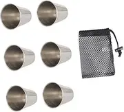 GANAZONO 1Set Stainless Steel Camping Wine Cups Portable Outdoor Drinkware for Picnics Bbqs and Travel Reusable Durable Easy to Clean with Storage Bag