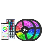 NNEOBA Bluetooth LED Strip Lights - RGB Color Changing Room Decoration (30m)