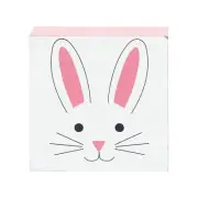 4.75" Easter Bunny Wooden Easter Shelf Sitter Centerpiece 4.75" x 4.75" x 1.5"