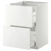 METOD base cb 2 fronts/2 high drawers, white Maximera/Ringhult white, 60x60x80 cm