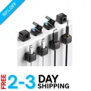 Neat & Tidy Cable Management: 8-Pack Self-Adhesive Organizers with Magnetic Lock