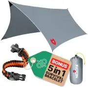 Rain Fly12x10 Lightweight Survival Camping Tarp; 100% Waterproof; Makes a Gre...
