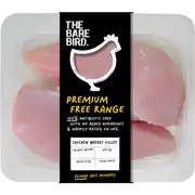 The Bare Bird Free Range Chicken Breast Fillets 600g