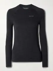 [FALKE Ergonomic Sport System] FALKE Ergonomic Sport System - Wool-blend Top - Black - x large x large Black
