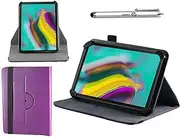 Purple Case with 360 Rotational Stand & Stylus Compatible with Samsung Galaxy Tab A9 (8.7", LTE) Tablet