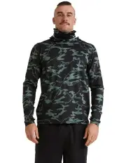 [Quiksilver] Mikey Hooded Long Sleeve Surf T-shirt in Black