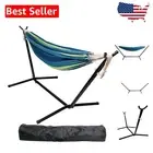 Portable Ocean Double Hammock with Steel Stand - Perfect for Relaxation Anywhere