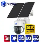 4G Dual Solar Panel Security Camera 2K 24/7 Recording Human AUTO Tracking Alarm