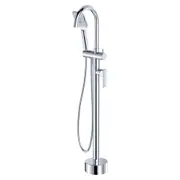Fienza Tono Chrome Solid Brass With Square Hand Shower Swivel Floor Mounted Bath Mixer