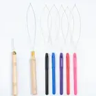 Hair Extensions Wire Pulling Hoop Loop Tool Ring Micro Hook Threader Needle Bead